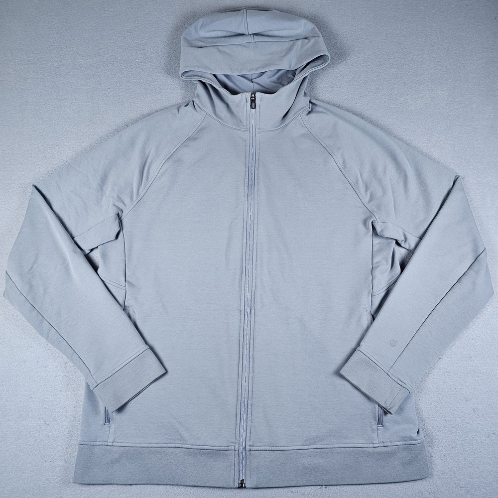 Lululemon City Sweat Full Zip Hoodie Mens Extra Large Gray Pockets 4-Way Stretch